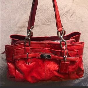 Coach Gloss Persimmon Red purse